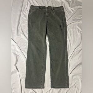 J Jill Denim Authentic Fit Slim Ankle Pants Size 12 Green Jeans